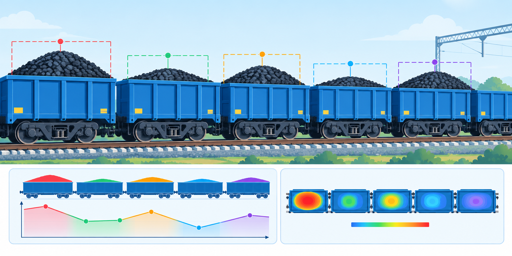 Railway wagon load profile inspection